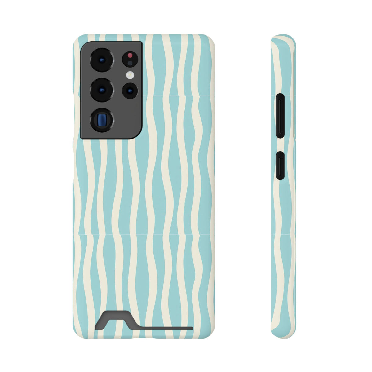 Aqua Wave phone case with card holder for Samsung Galaxy S22 Plus, glossy finish