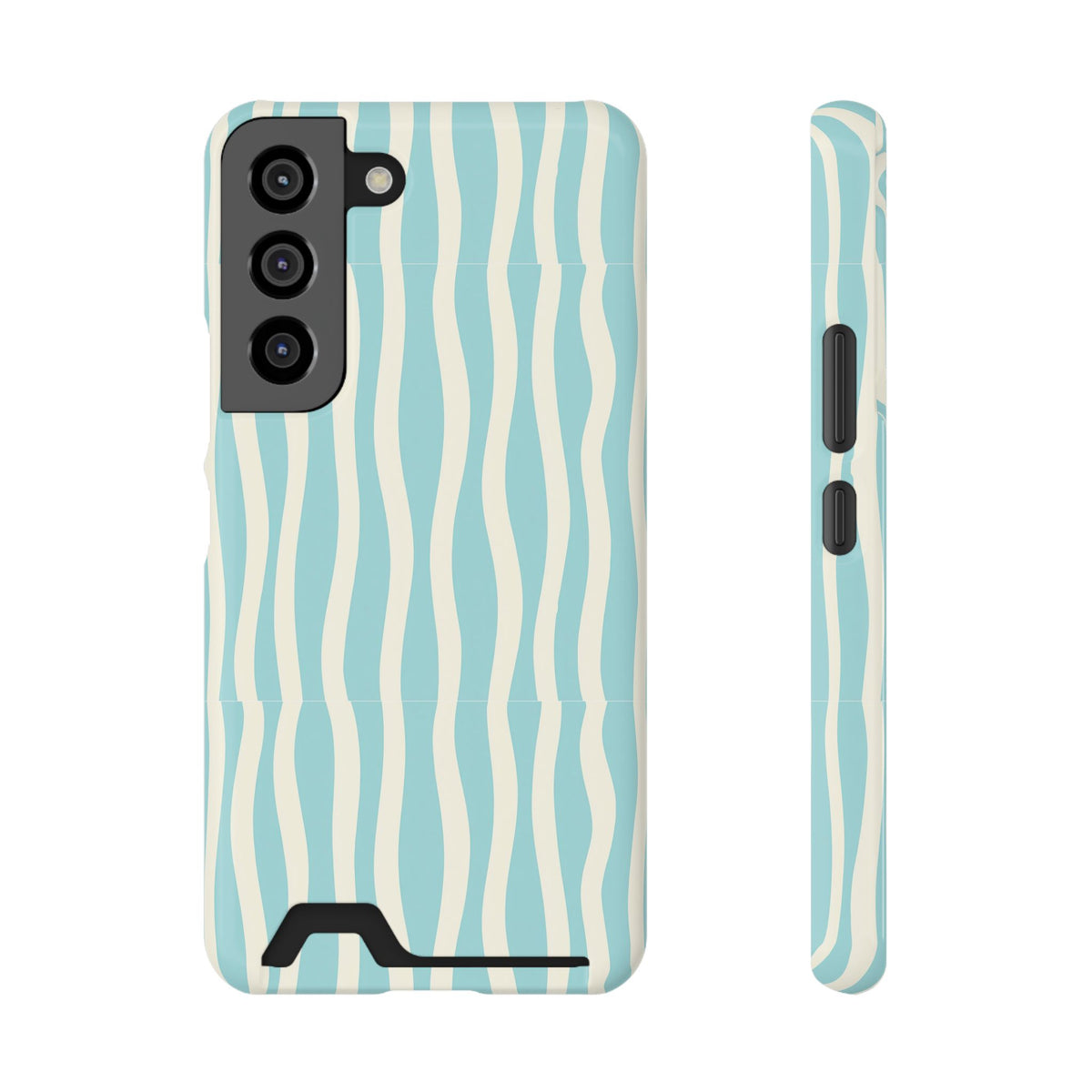 Aqua Wave phone case with card holder for Samsung Galaxy S22, glossy finish