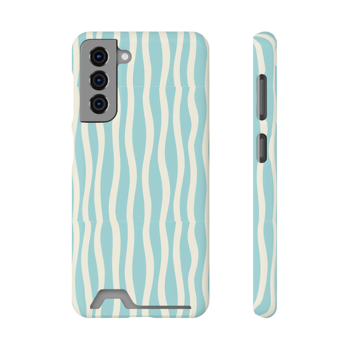 Aqua Wave phone case with card holder for Samsung Galaxy S21, glossy finish