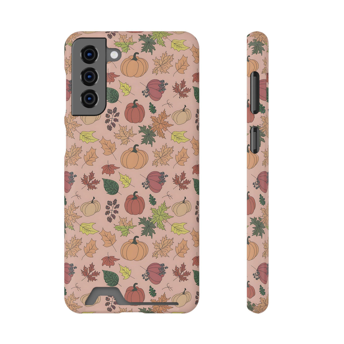 Autumn Harvest phone case with card holder for Samsung Galaxy S21 Plus, glossy finish