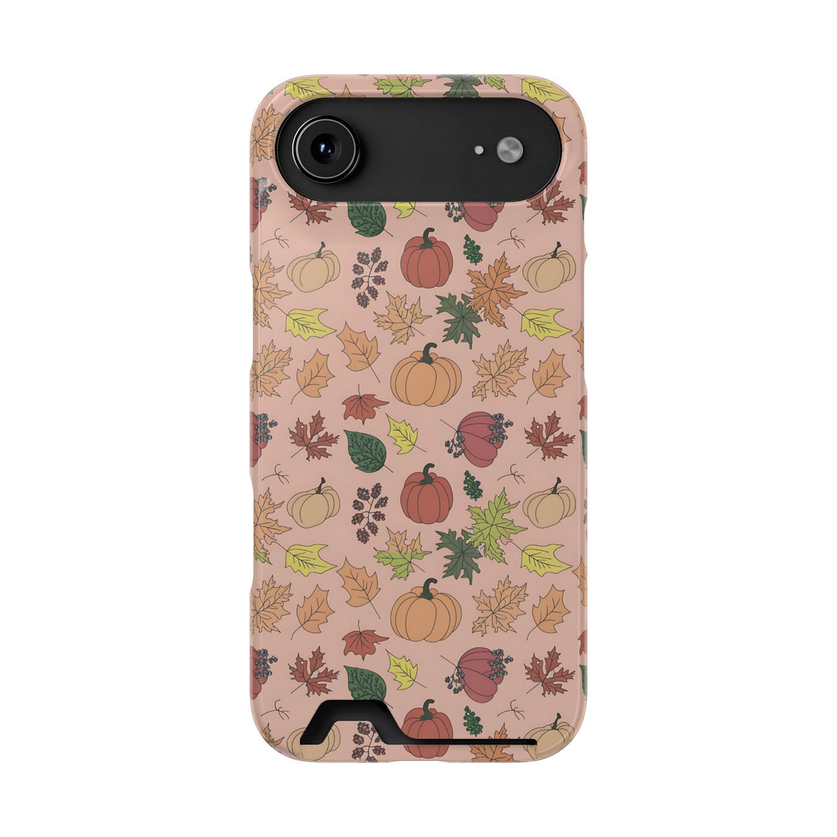 Autumn Harvest phone case with card holder for iPhone 17 Air, glossy finish