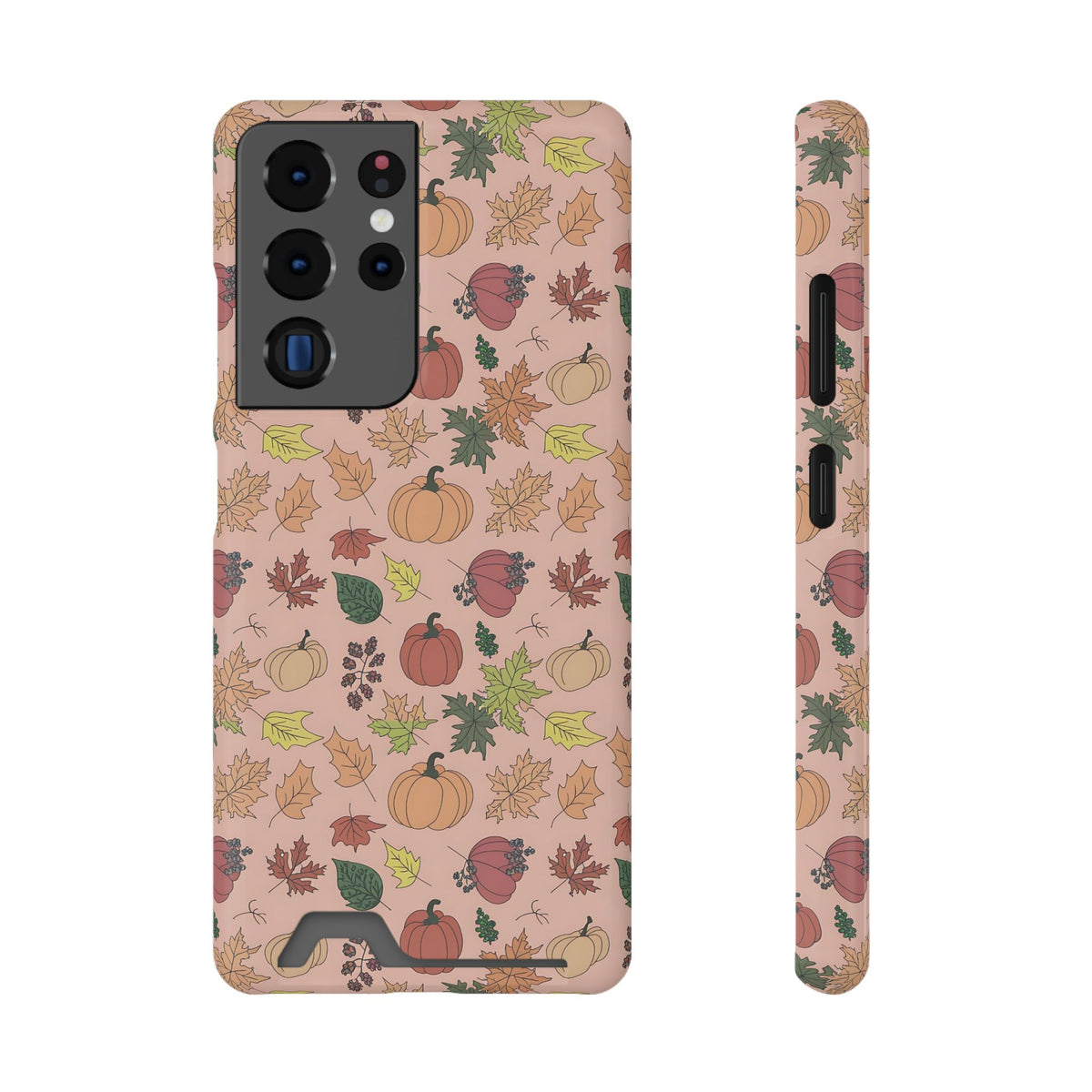 Autumn Harvest phone case with card holder for Samsung Galaxy S22 Plus, glossy finish