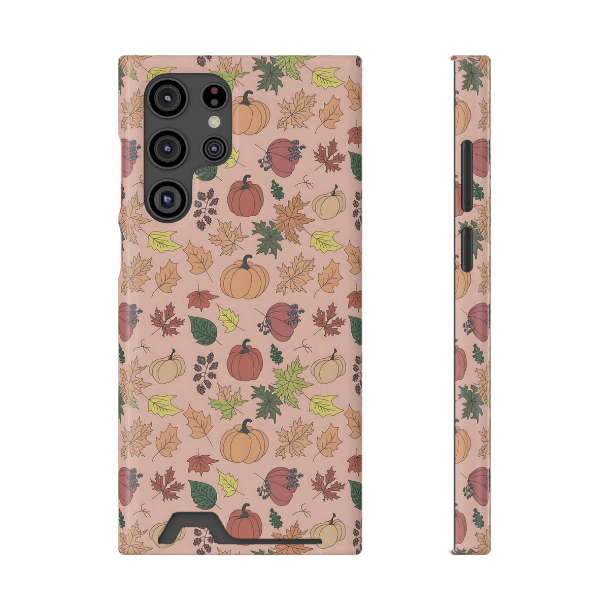 Autumn Harvest phone case with card holder for Samsung Galaxy S22 Ultra, glossy finish