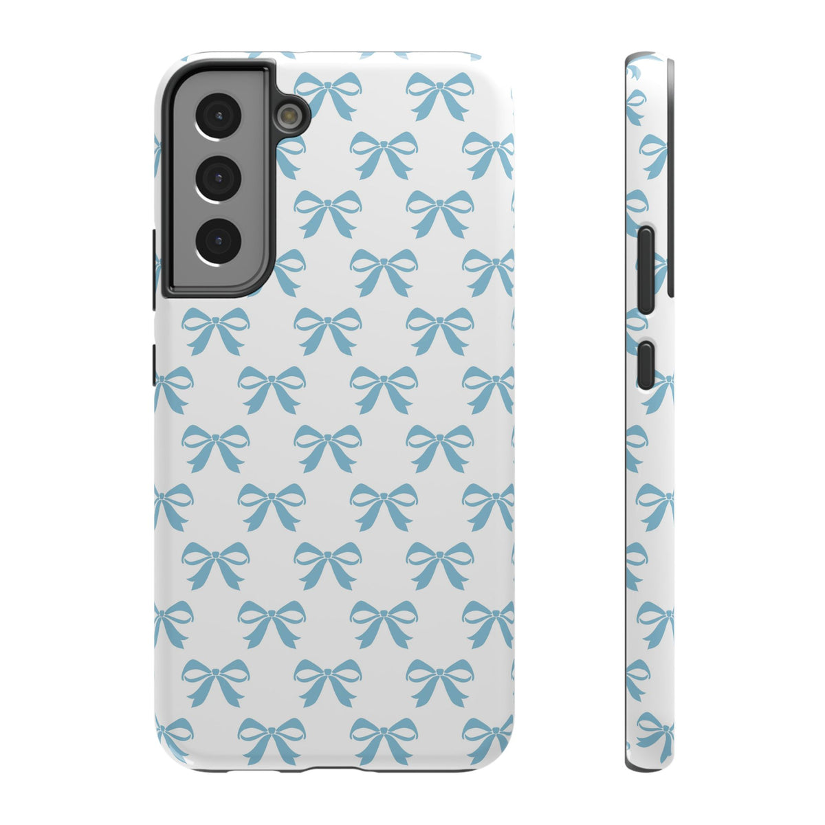 Baby Blue Bow protective phone case for Samsung Galaxy S22 Plus, glossy finish