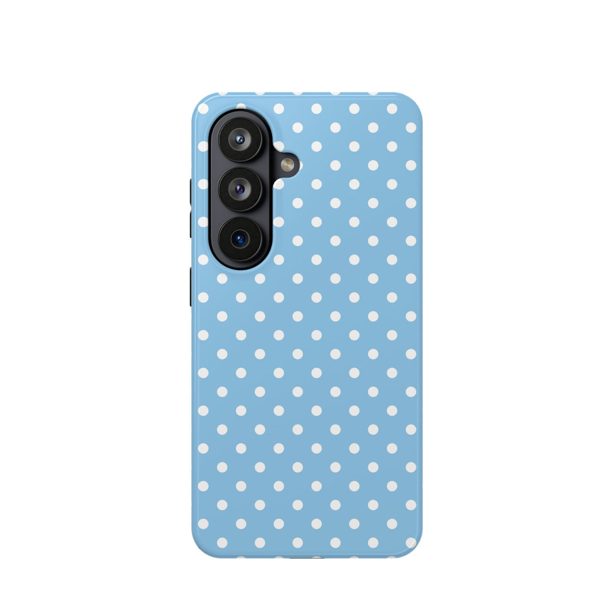 Baby Blue Polka Dot protective phone case for Samsung Galaxy S26, glossy finish