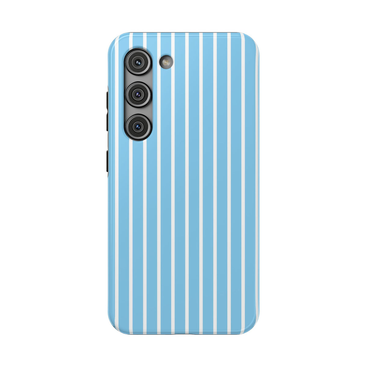 Baby Blue Stripe protective phone case for Samsung Galaxy S23, glossy finish