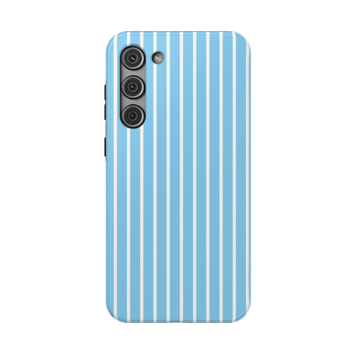 Baby Blue Stripe protective phone case for Samsung Galaxy S23 Plus, glossy finish