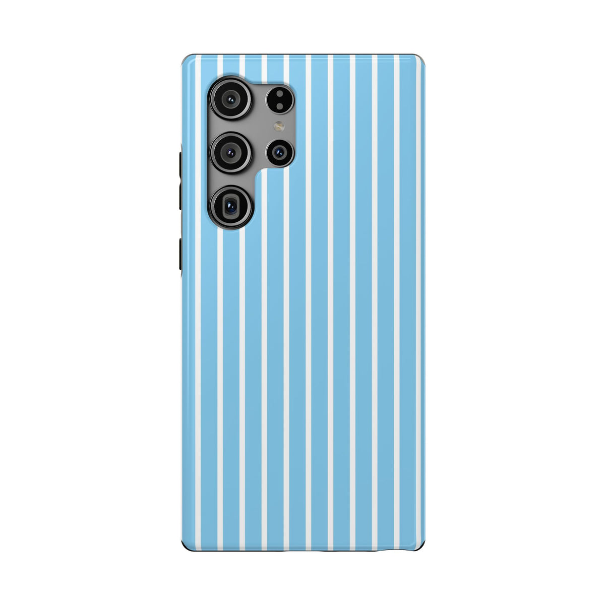 Baby Blue Stripe protective phone case for Samsung Galaxy S23 Ultra, glossy finish