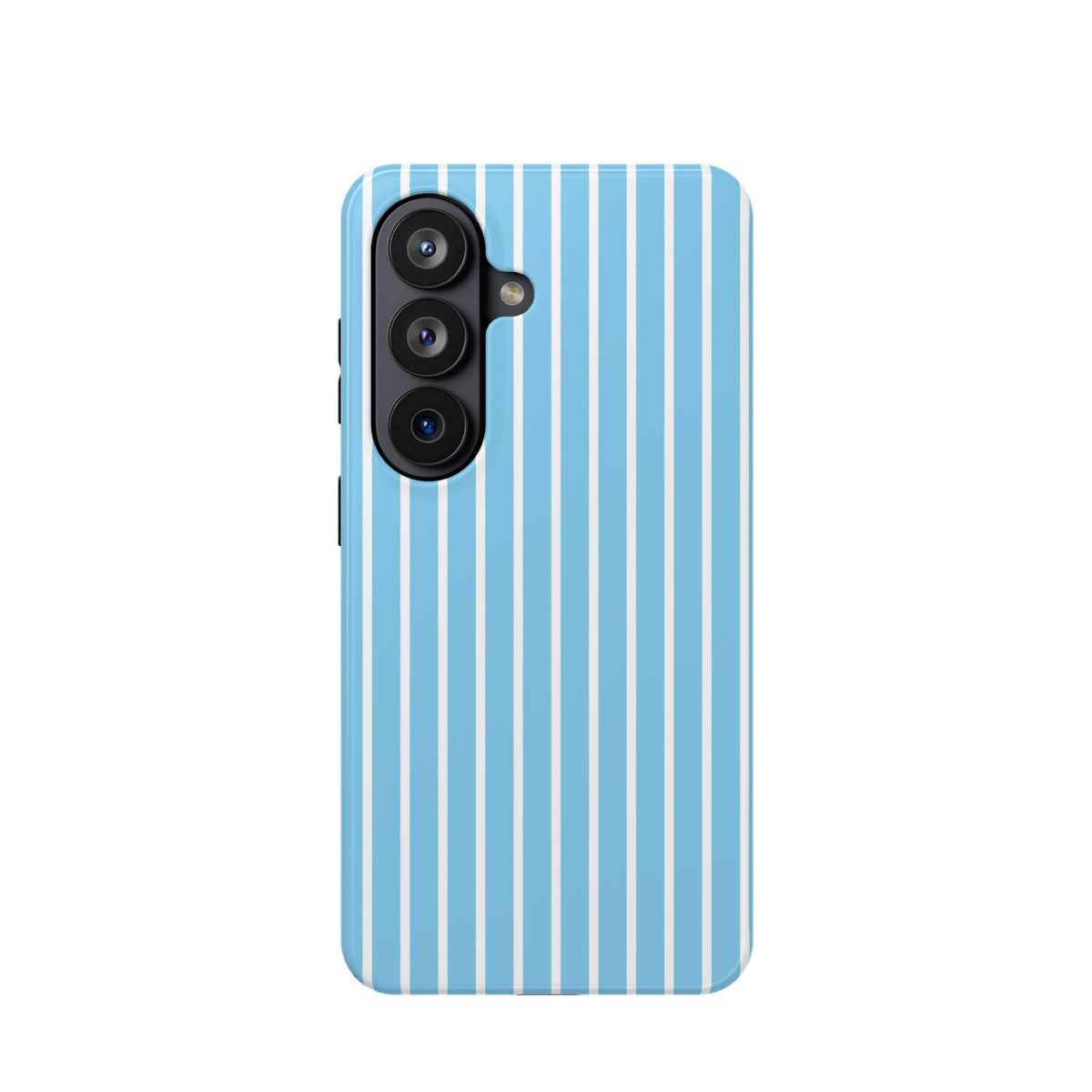 Baby Blue Stripe protective phone case for Samsung Galaxy S26, glossy finish