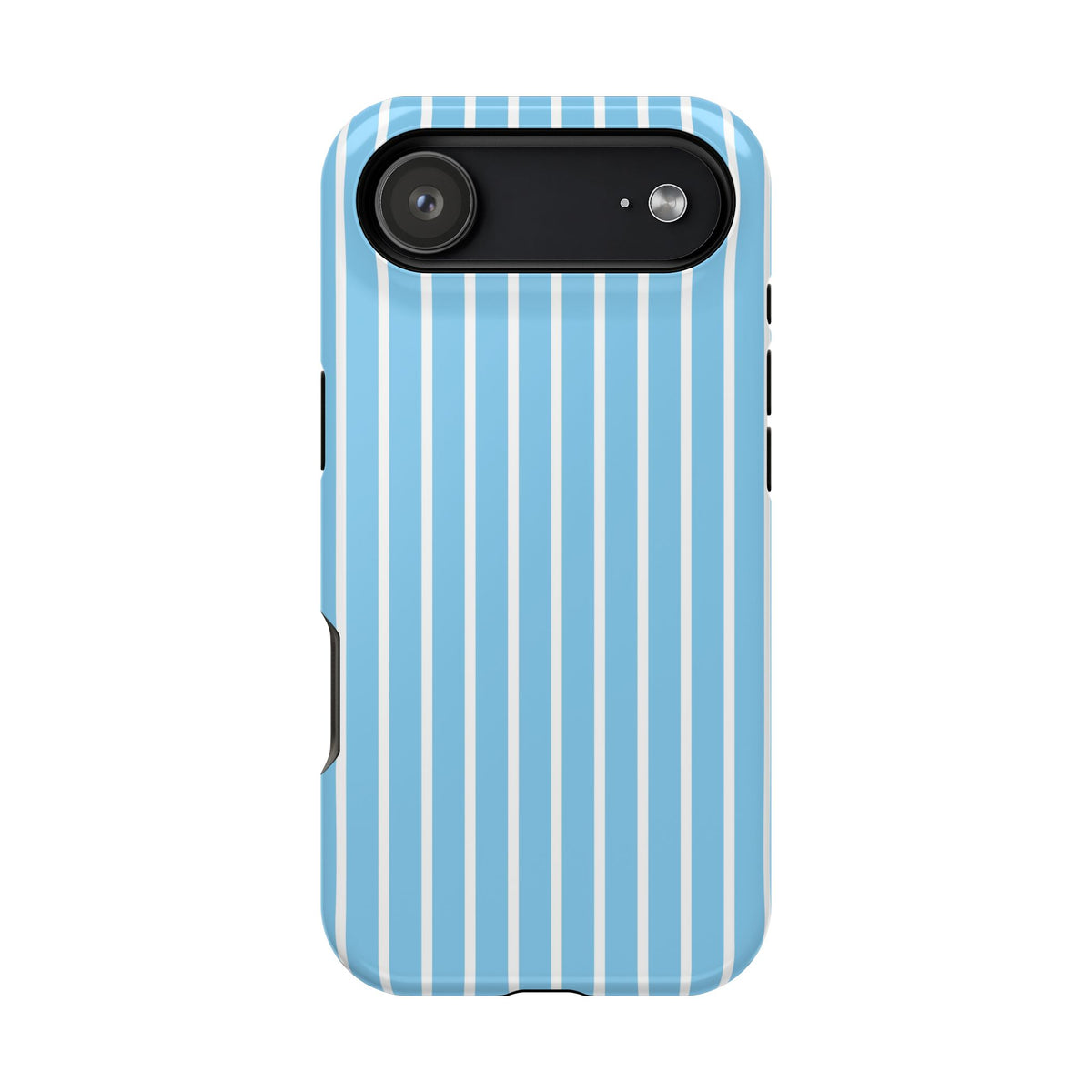 Baby Blue Stripe MagSafe case for iPhone 17 Air, glossy finish