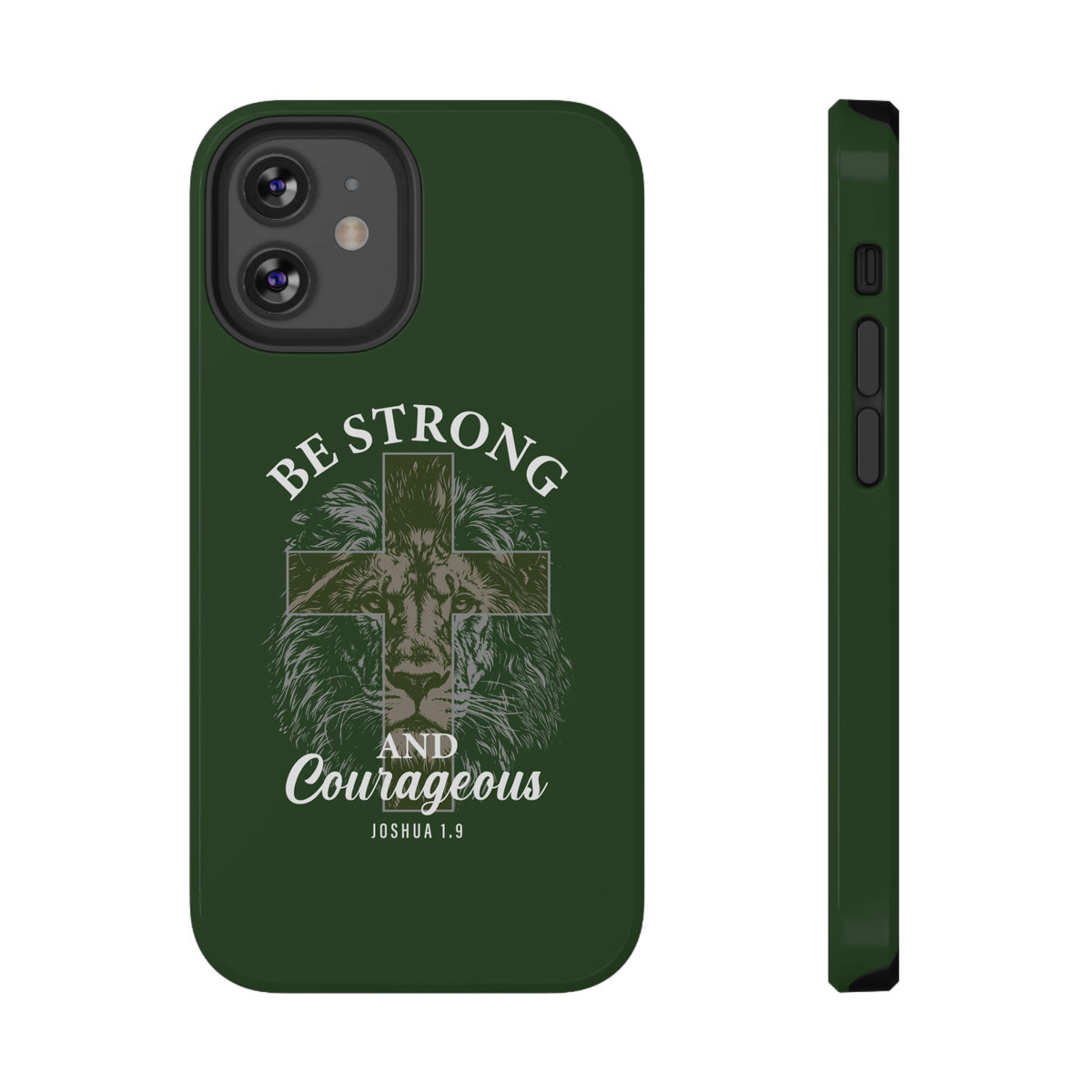 Be Strong Lion protective phone case for iPhone 12 Mini, glossy finish