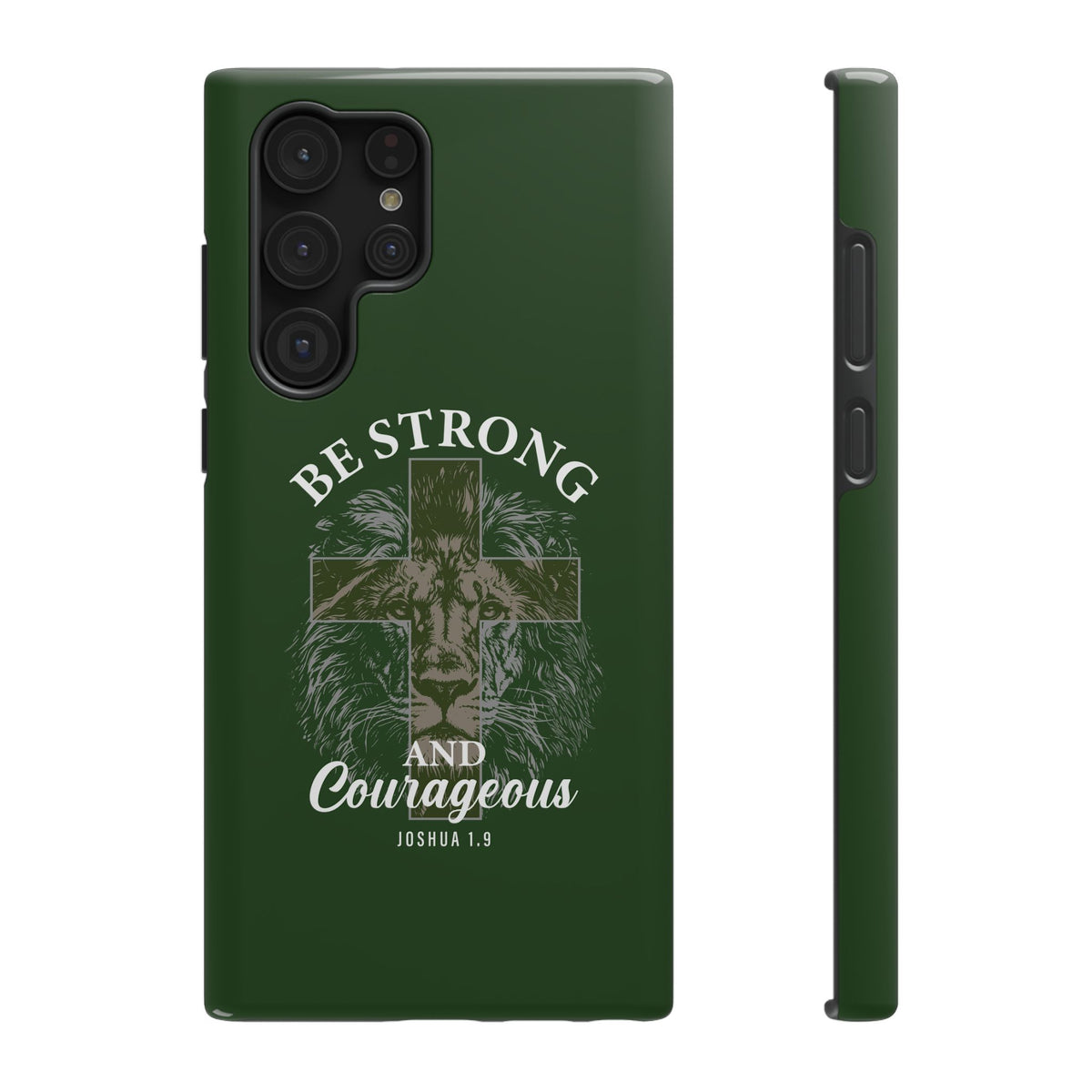 Be Strong Lion protective phone case for Samsung Galaxy S22 Ultra, glossy finish