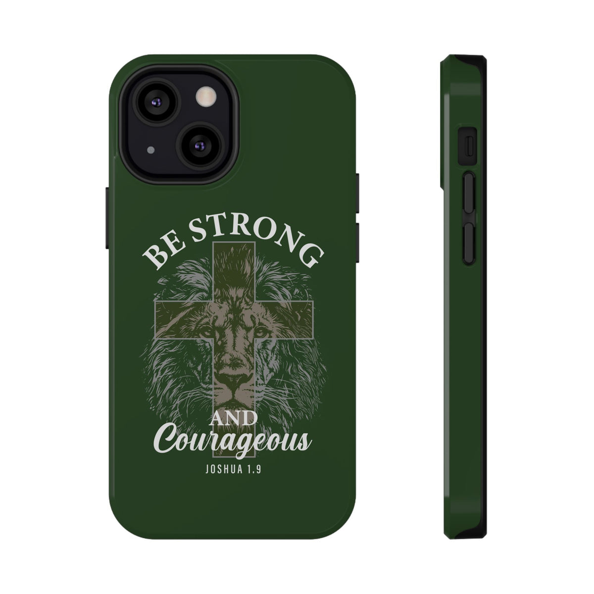 Be Strong Lion protective phone case for iPhone 13 Mini, glossy finish