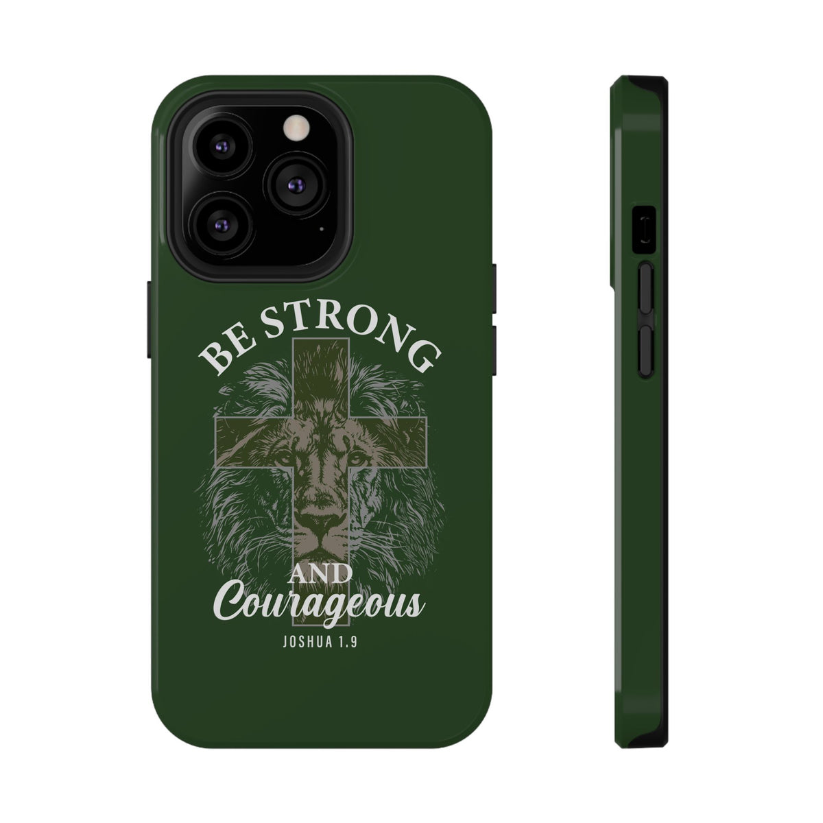 Be Strong Lion protective phone case for iPhone 13 Pro, glossy finish