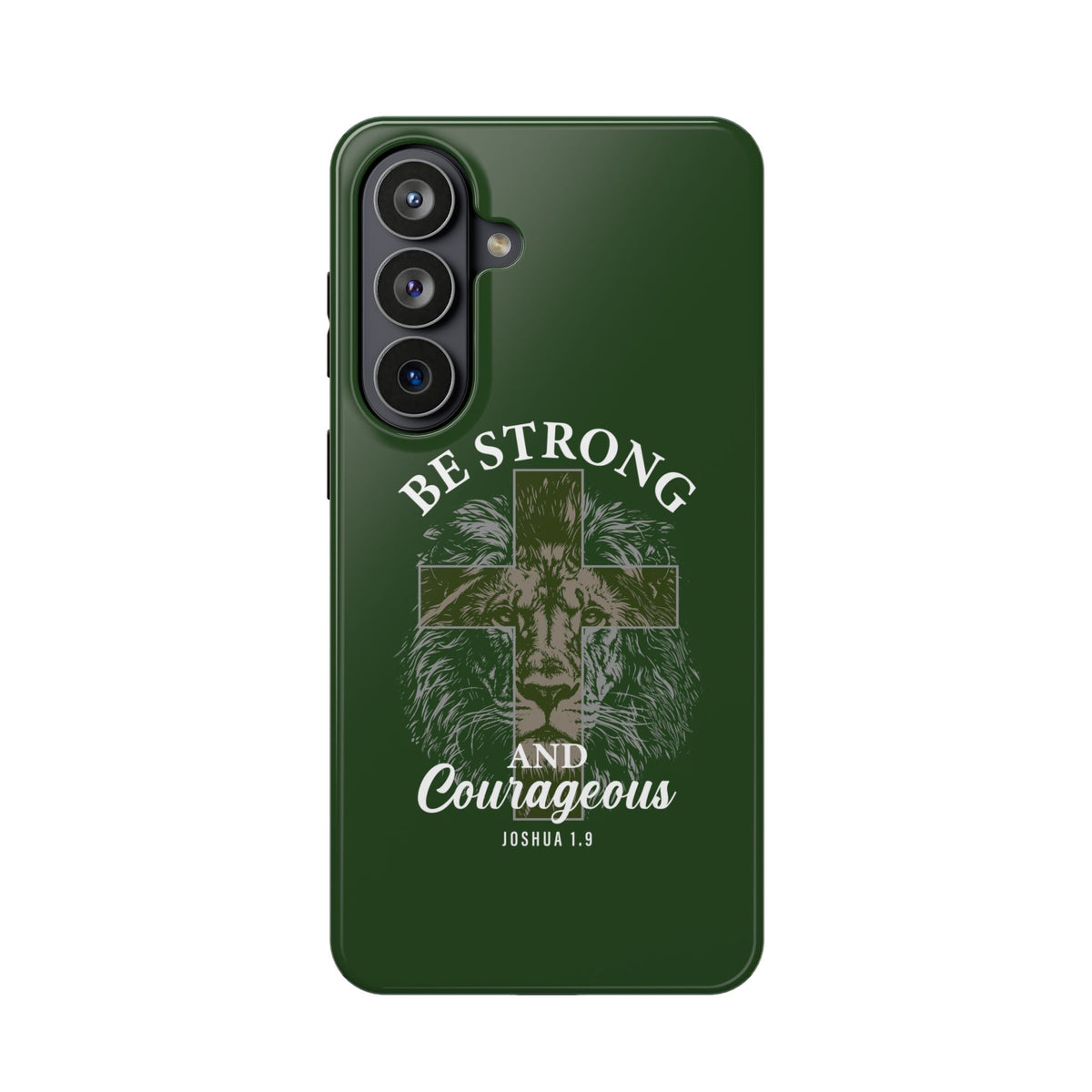 Be Strong Lion protective phone case for Samsung Galaxy S26 Plus, glossy finish