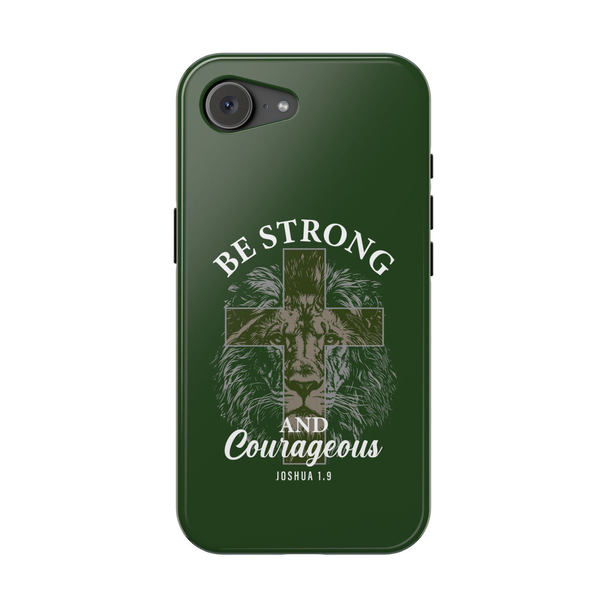Be Strong Lion protective phone case for iPhone 17e, glossy finish