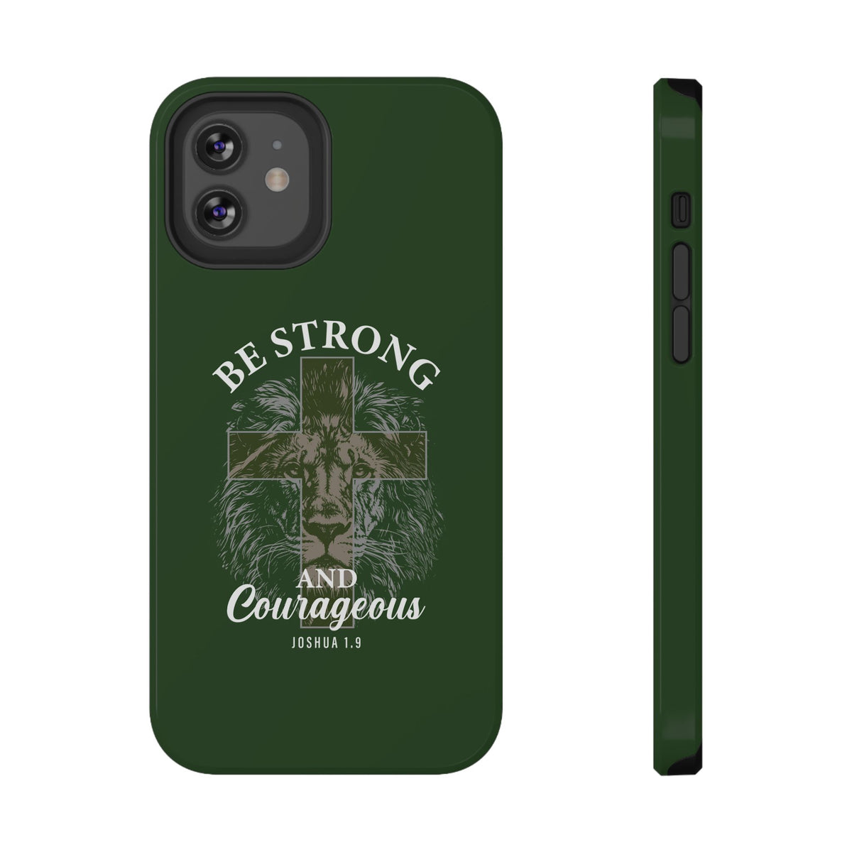 Be Strong Lion protective phone case for iPhone 12, glossy finish