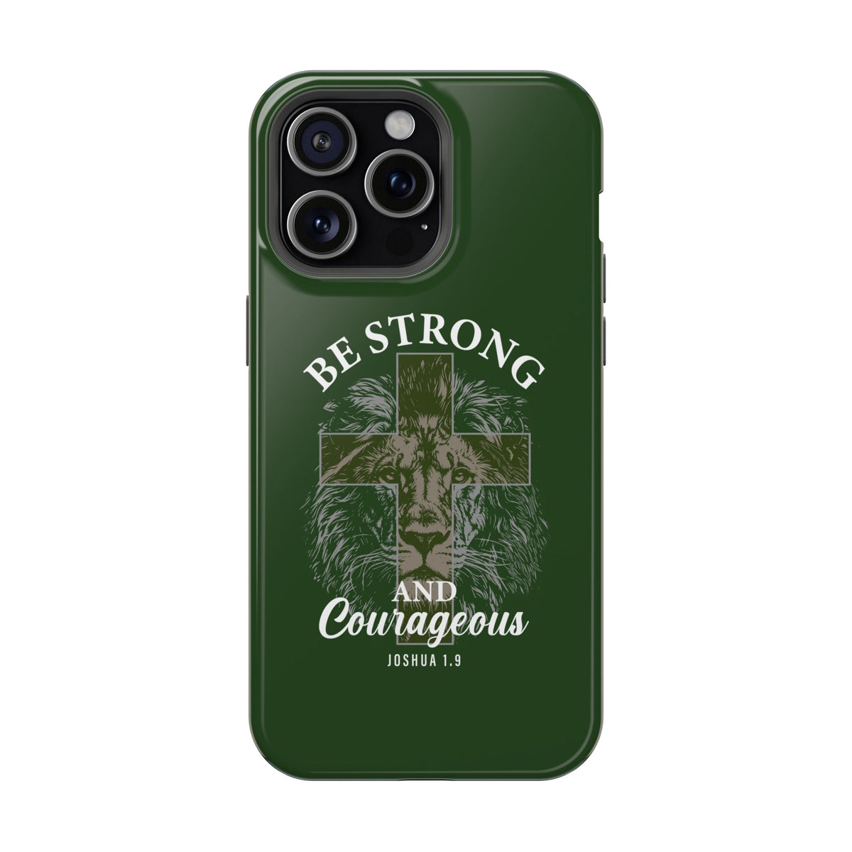 Be Strong Lion MagSafe case for iPhone 15 Pro Max, glossy finish