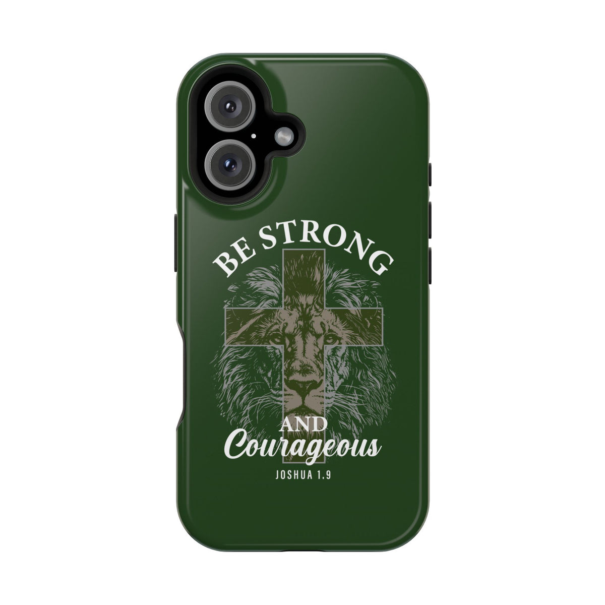 Be Strong Lion MagSafe case for iPhone 16, glossy finish