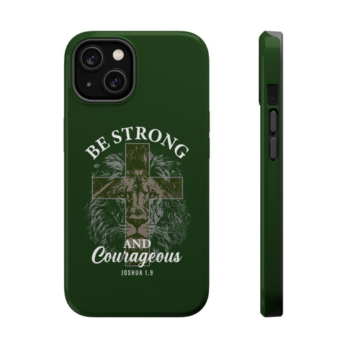 Be Strong Lion MagSafe case for iPhone 14, glossy finish