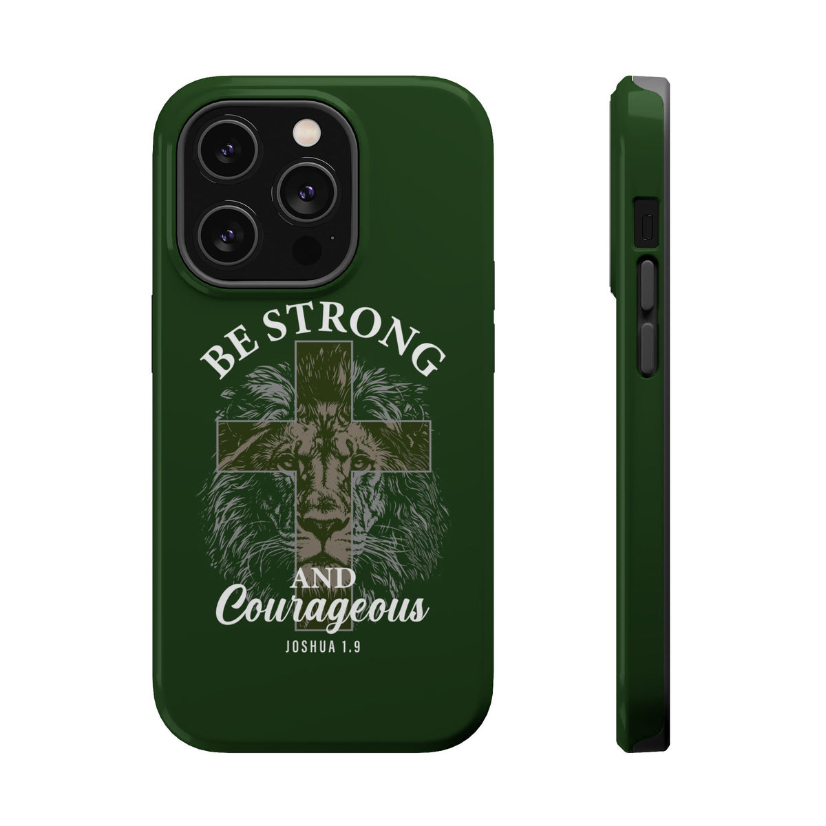 Be Strong Lion MagSafe case for iPhone 14 Pro, glossy finish