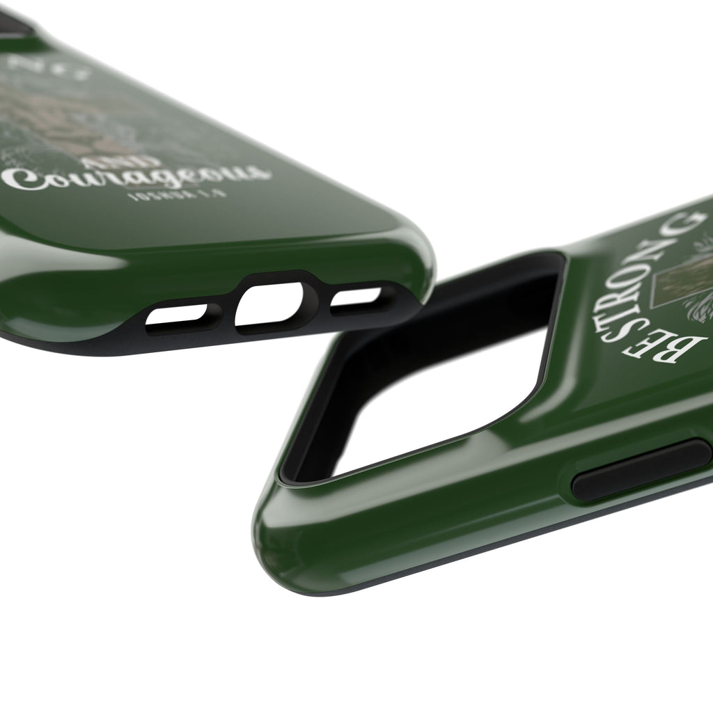 Be Strong Lion MagSafe case, close-up at an angle