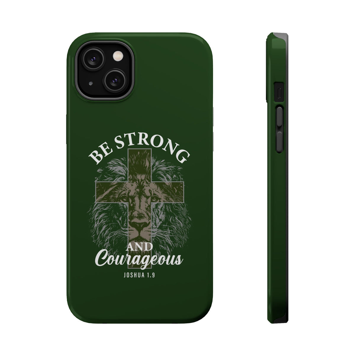 Be Strong Lion MagSafe case for iPhone 14 Plus, glossy finish