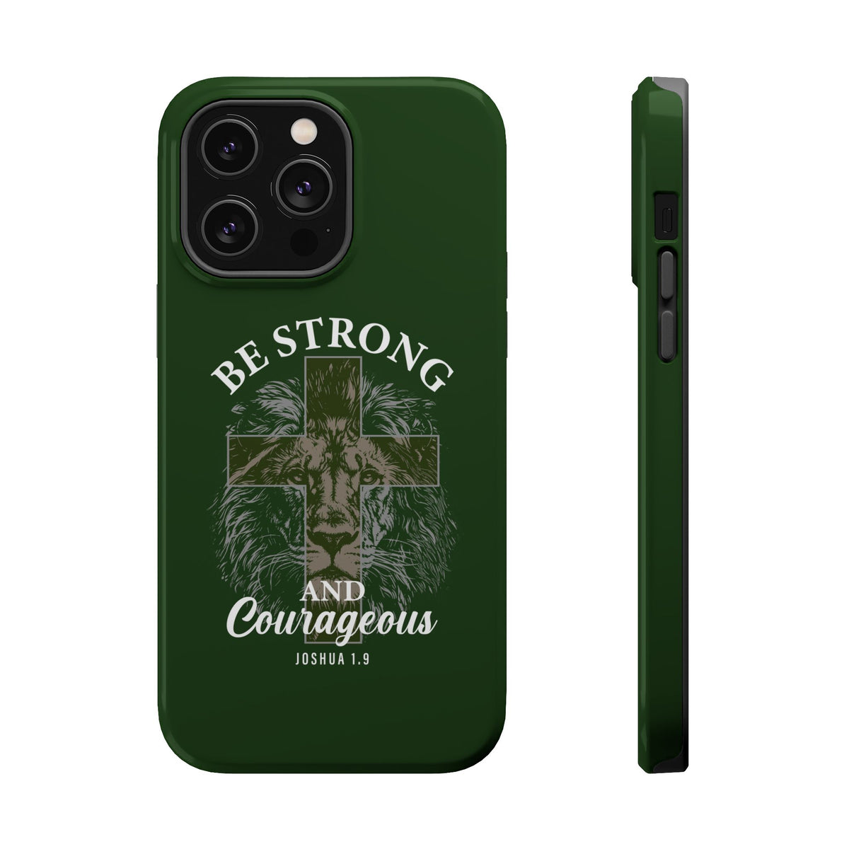 Be Strong Lion MagSafe case for iPhone 14 Pro Max, glossy finish