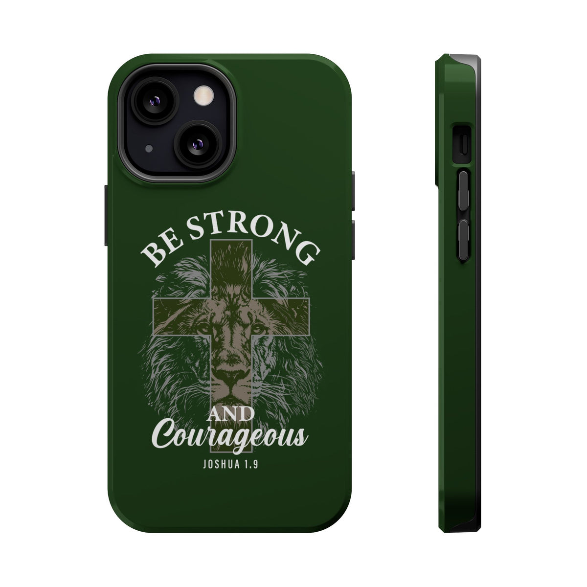 Be Strong Lion MagSafe case for iPhone 13 Mini, glossy finish
