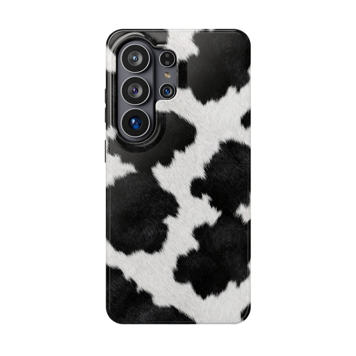 Black Cow Print MagSafe case for Samsung Galaxy S26 Ultra, glossy finish