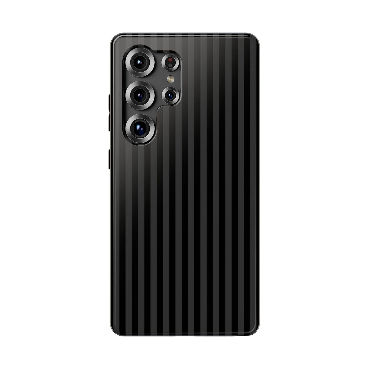 Black Pinstripe protective phone case for Samsung Galaxy S25 Ultra, glossy finish