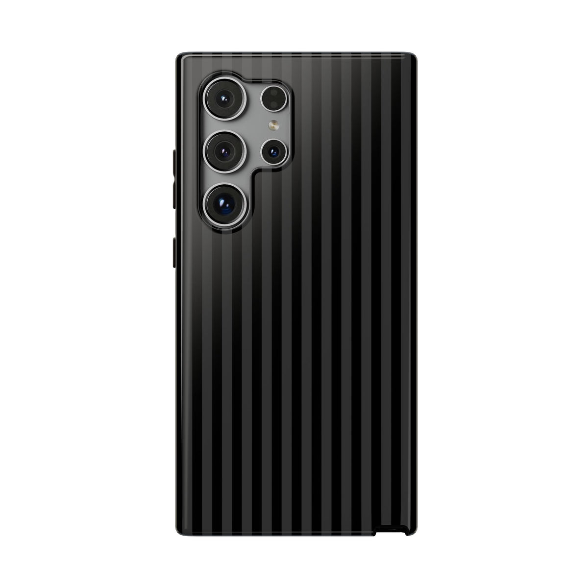 Black Pinstripe protective phone case for Samsung Galaxy S24 Ultra, glossy finish