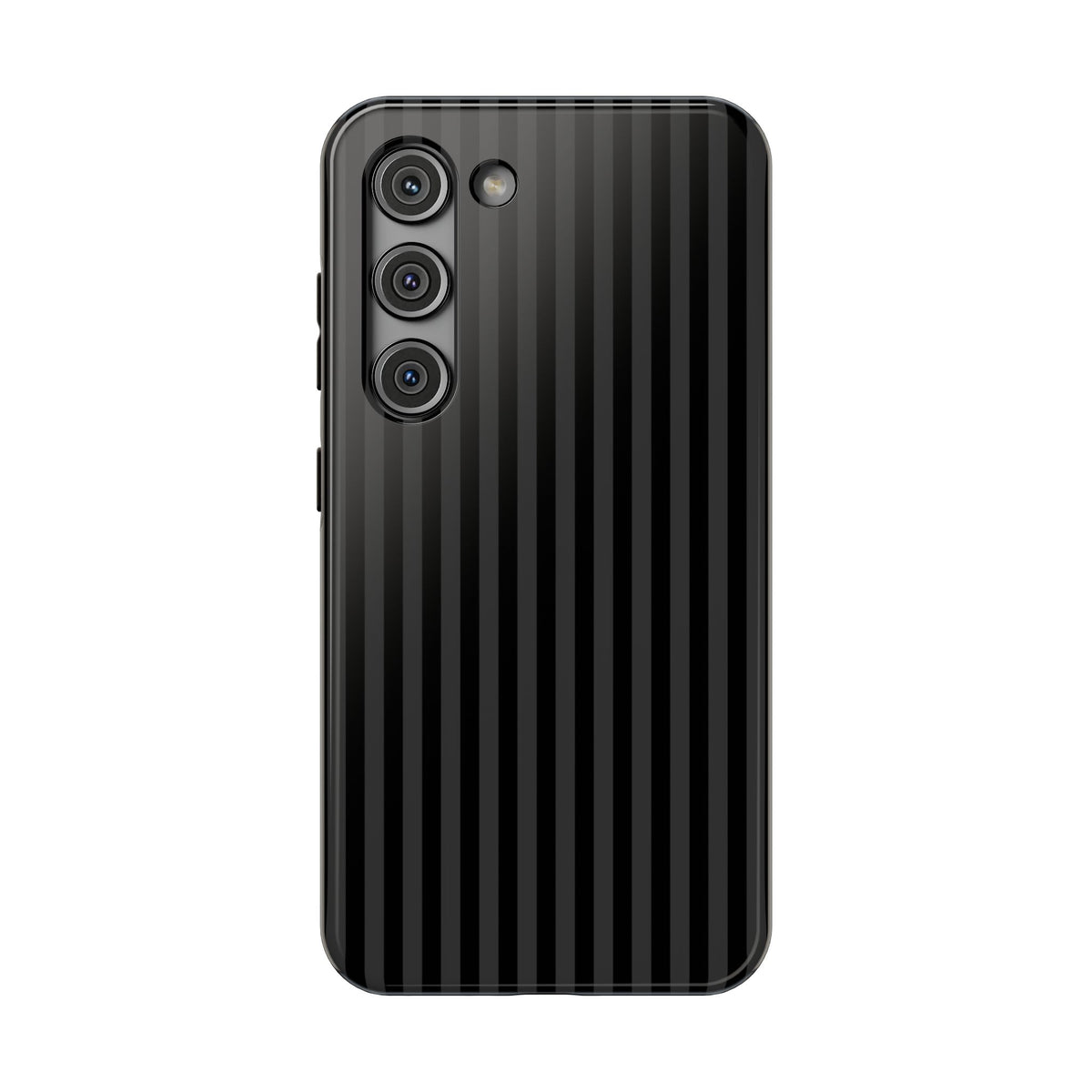 Black Pinstripe protective phone case for Samsung Galaxy S23, glossy finish