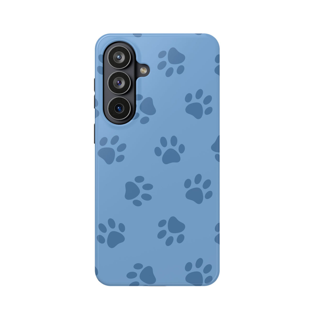 Blue Paw Print MagSafe case for Samsung Galaxy S26 Plus, glossy finish