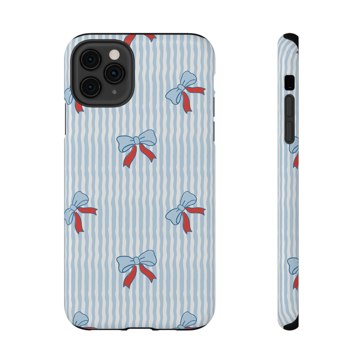 Blue Ribbon Stripe protective phone case for iPhone 11 Pro Max, glossy finish