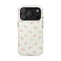 Blush Ditsy Floral protective phone case for iPhone 18 Pro, glossy finish