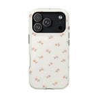 Blush Ditsy Floral protective phone case for iPhone 18 Pro, glossy finish