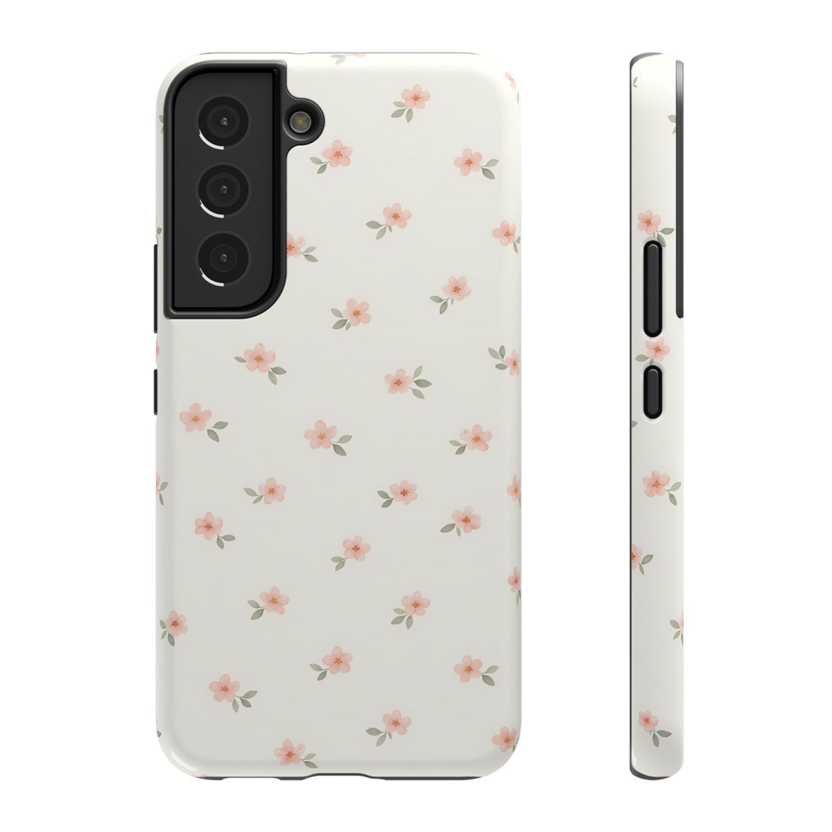 Blush Ditsy Floral protective phone case for Samsung Galaxy S22, glossy finish