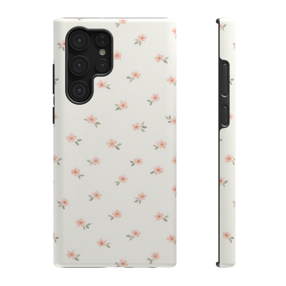 Blush Ditsy Floral protective phone case for Samsung Galaxy S22 Ultra, glossy finish