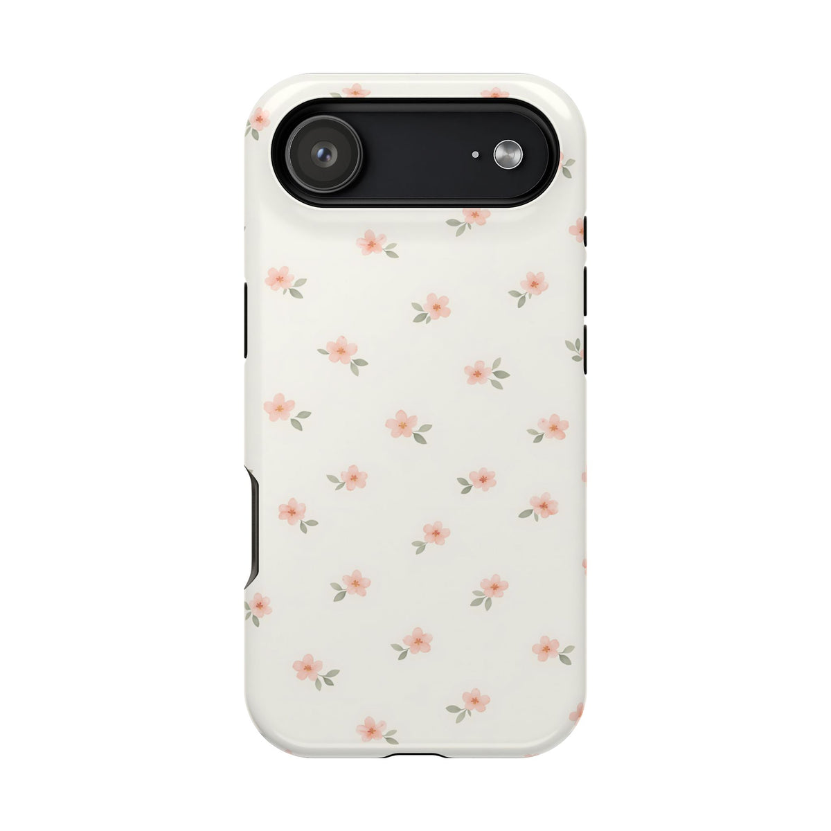 Blush Ditsy Floral protective phone case for iPhone 17 Air, glossy finish