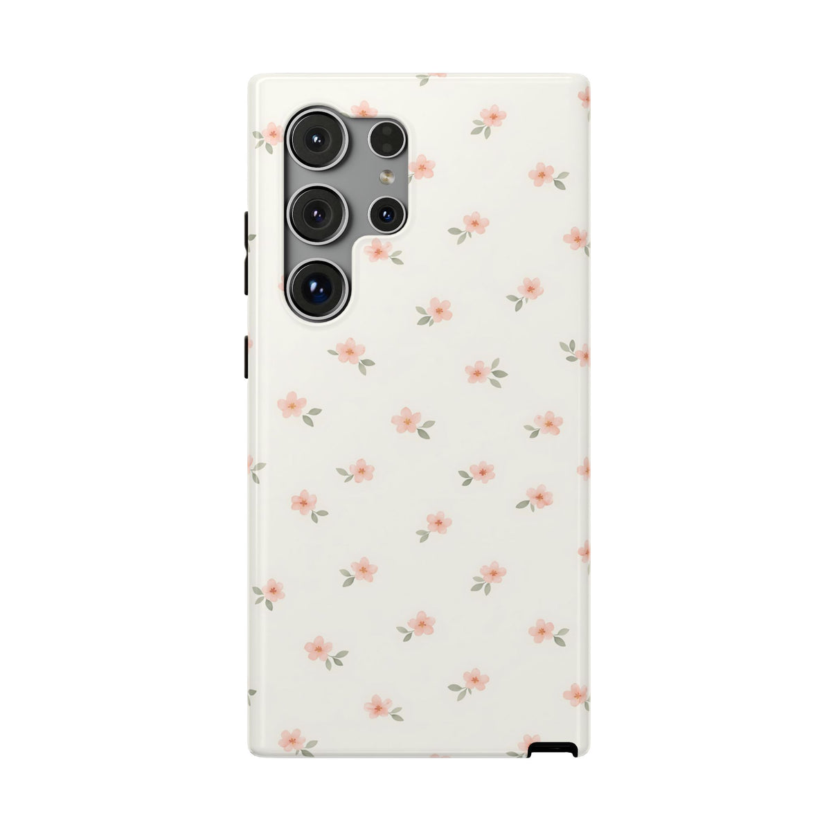 Blush Ditsy Floral protective phone case for Samsung Galaxy S24 Ultra, glossy finish