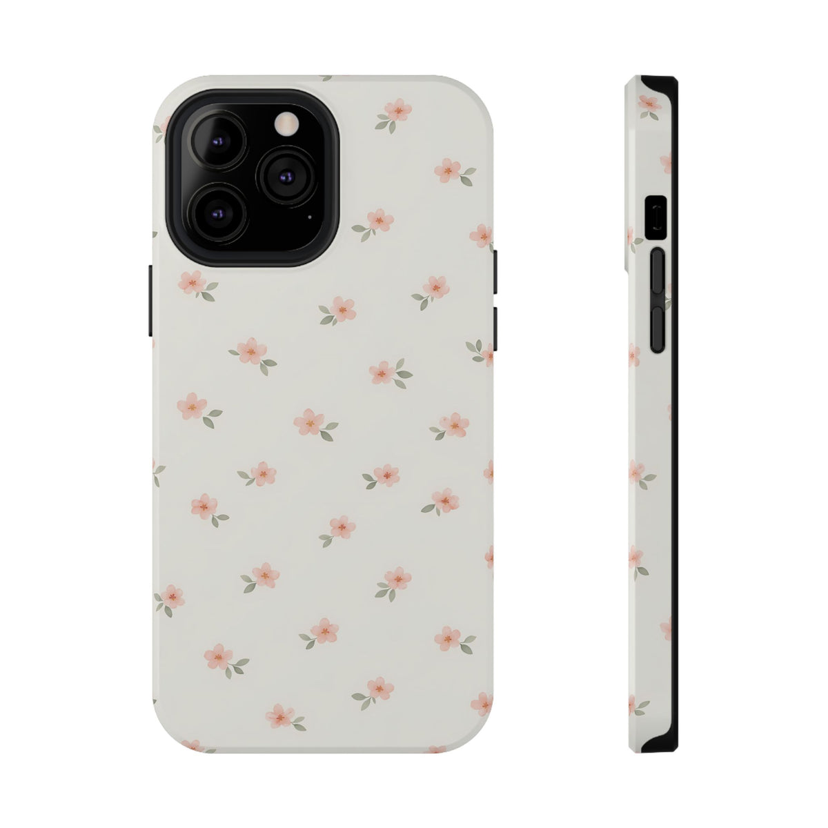 Blush Ditsy Floral protective phone case for iPhone 13 Pro Max, glossy finish