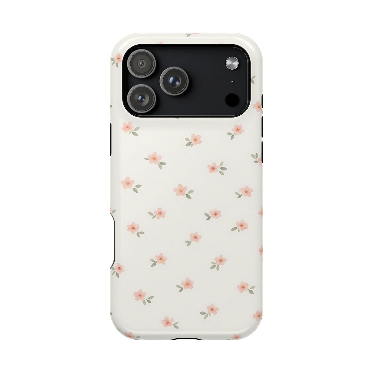 Blush Ditsy Floral MagSafe case for iPhone 18 Pro Max, glossy finish