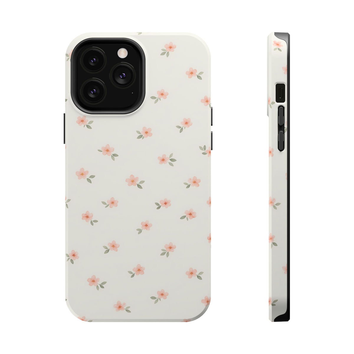 Blush Ditsy Floral MagSafe case for iPhone 13 Pro Max, glossy finish