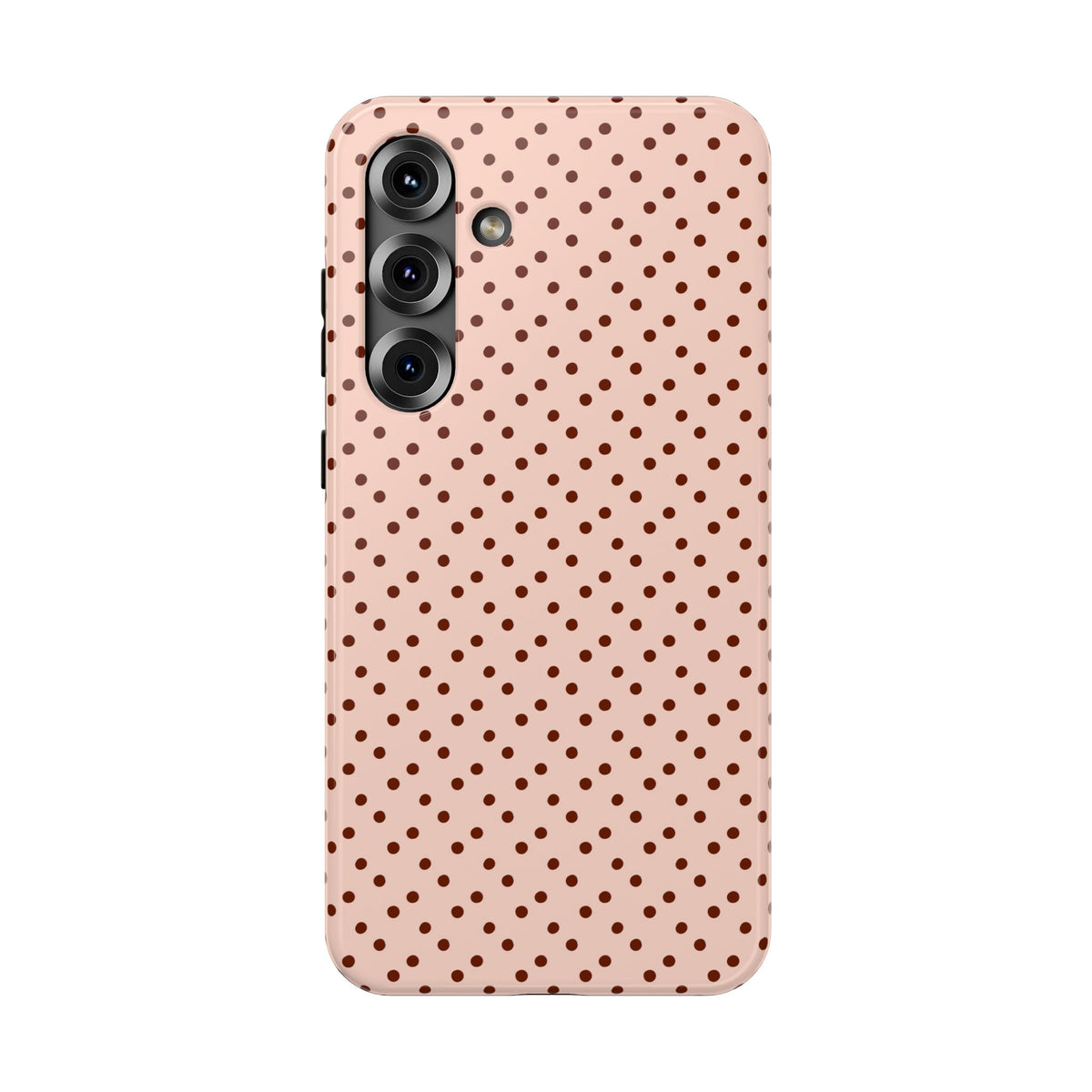Blush Micro Dot protective phone case for Samsung Galaxy S25 Plus, glossy finish