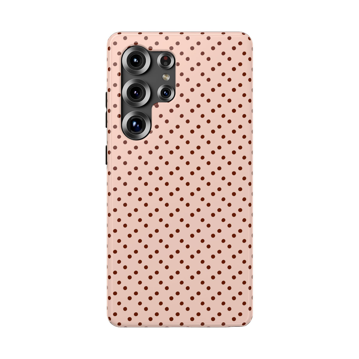 Blush Micro Dot protective phone case for Samsung Galaxy S25 Ultra, glossy finish