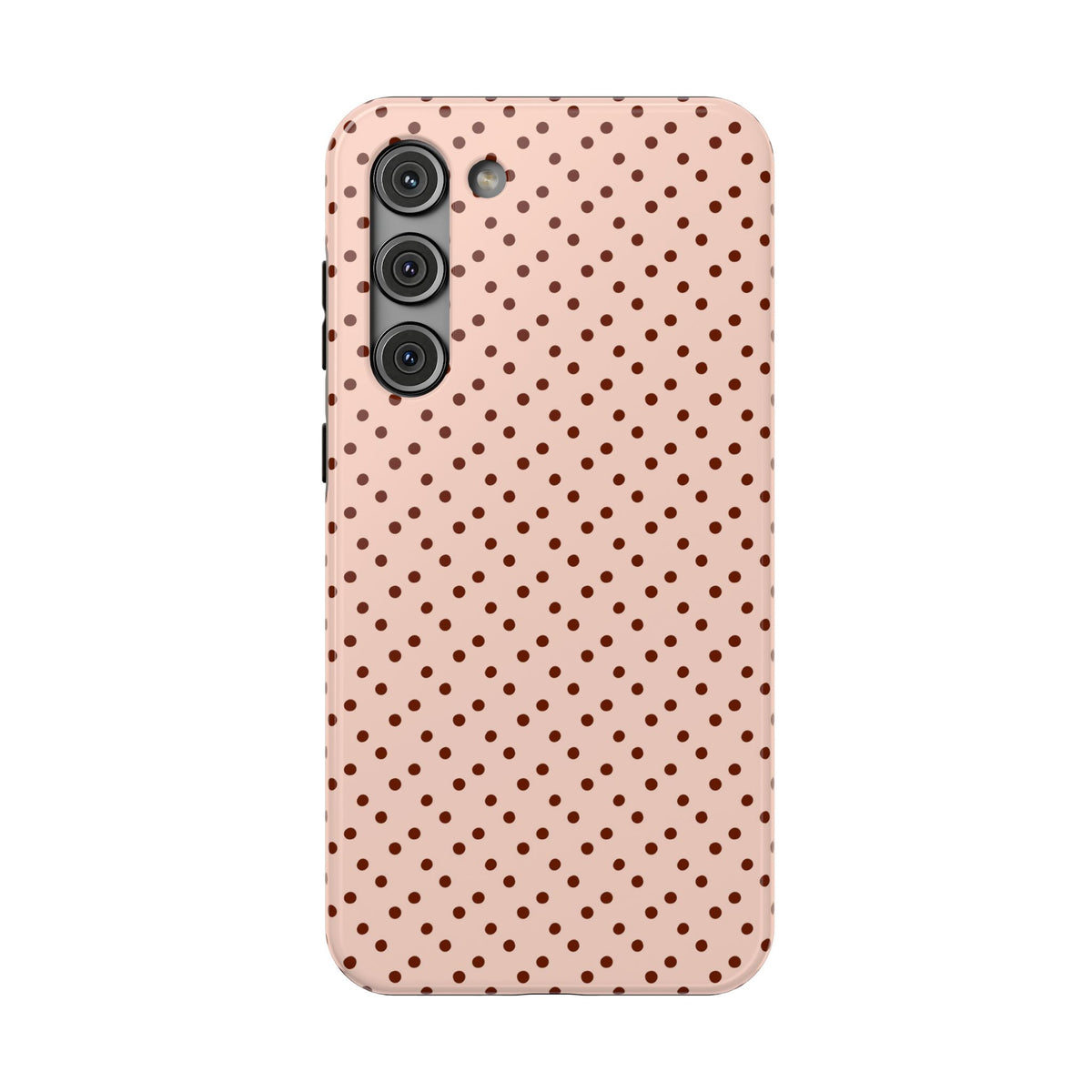 Blush Micro Dot protective phone case for Samsung Galaxy S23 Plus, glossy finish