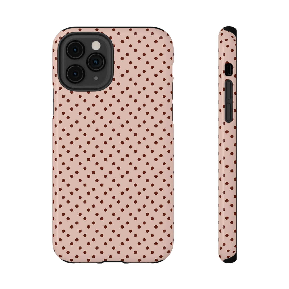 Blush Micro Dot protective phone case for iPhone 11 Pro, glossy finish