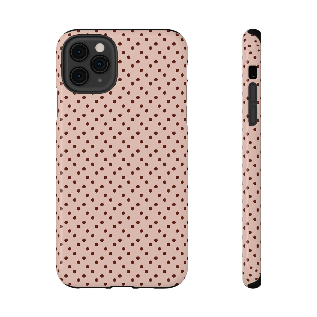 Blush Micro Dot protective phone case for iPhone 11 Pro Max, glossy finish