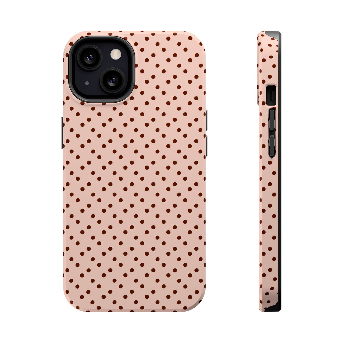 Blush Micro Dot MagSafe case for iPhone 13, glossy finish